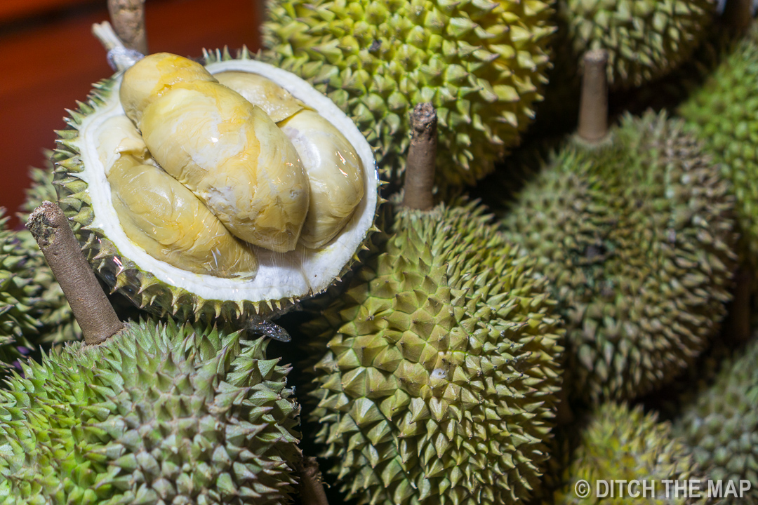 Durian, The "King of Fruit", in Kota Kinabalu, Sabah, Borneo, Malaysia
