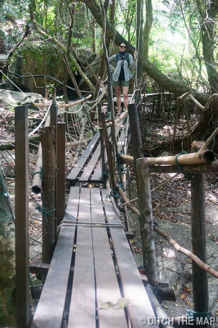 Walking to the Waterfall in Koh Samui, Thailand