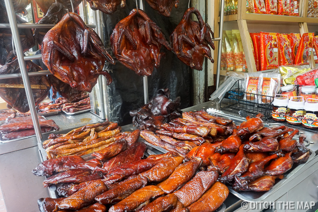 Food in Chinatown in Bangkok, Thailand