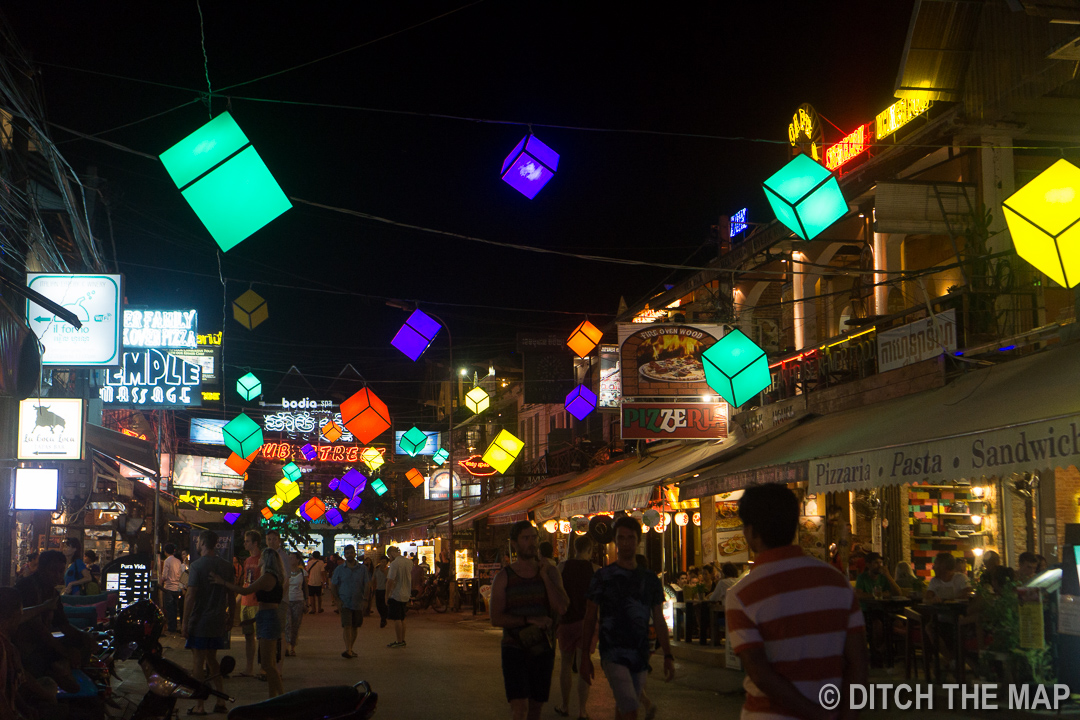 Pub Street in Siem Reap, Cambodia