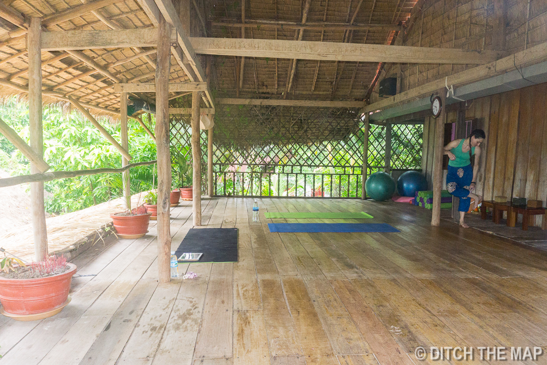 Yoga Room at Banteay Srey Project in Kampot, Cambodia