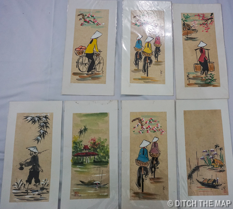 Hand Painted Pictures from Market in Bac Ha, Vietnam