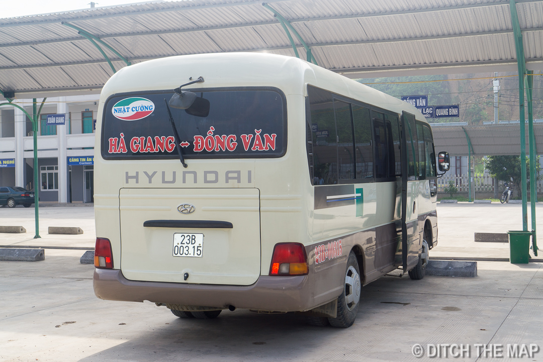 Our Bus from Ha GIang City to Dong Van, Vietnam