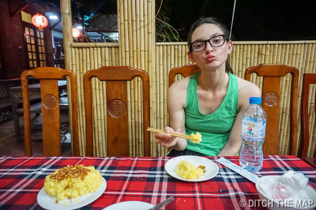 Sylvie Steps up and Tries the Sticky Rice with Snake Fat