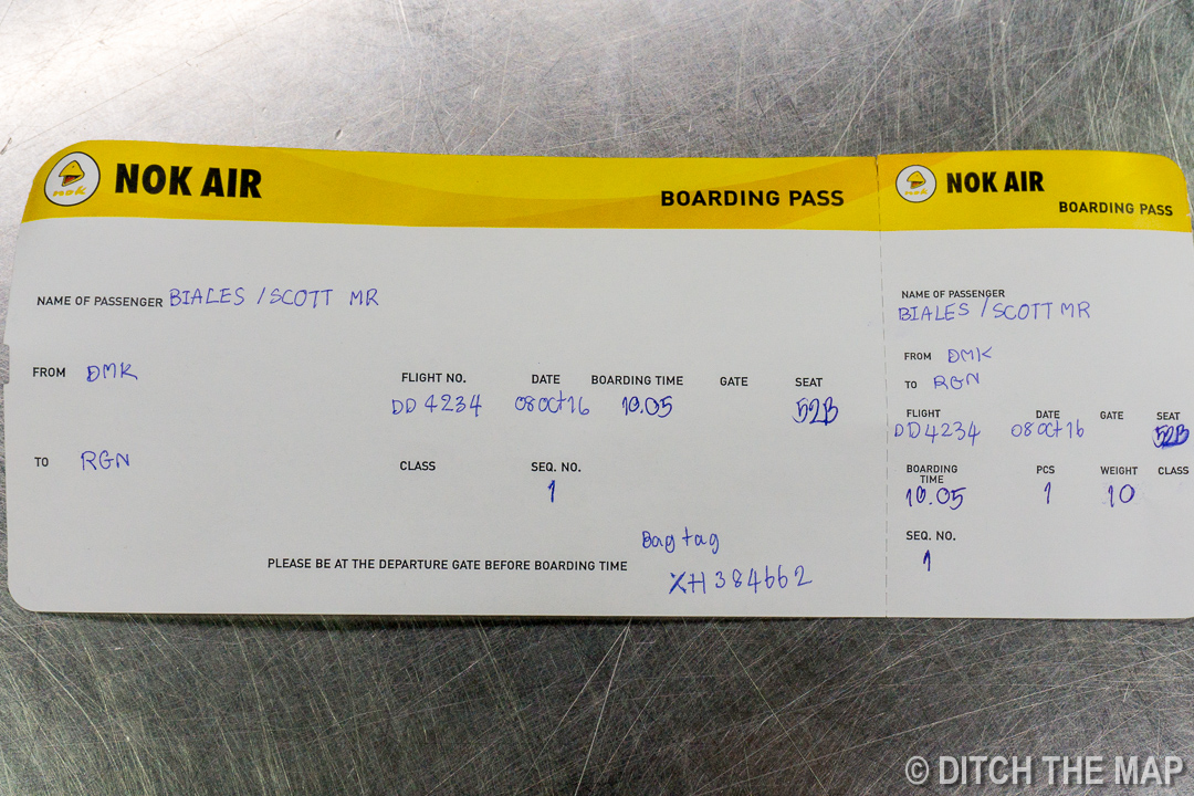 Ticket to Yangon, Myanmar