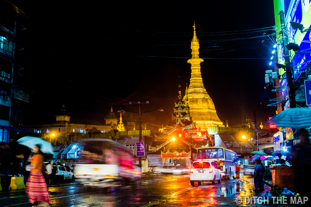 Sule Pagoda in Yangon, Myanmar