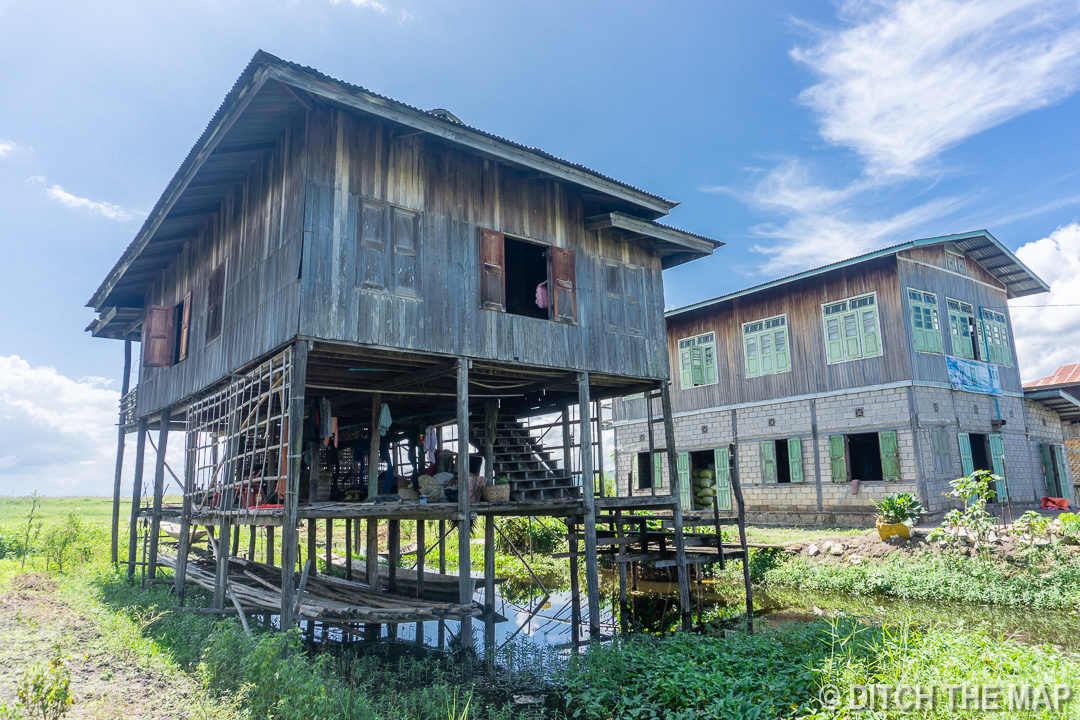 Biking Around Town in Nyuang Shwe, Myanmar