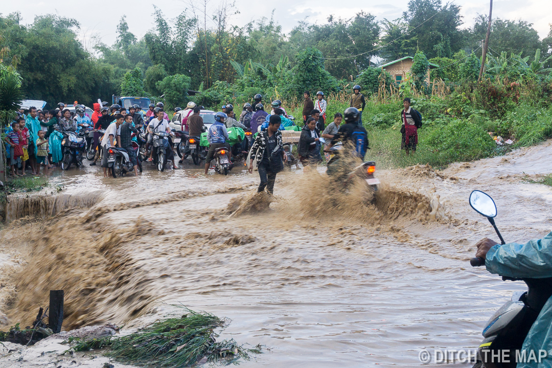 Broken Dam Floods the Streets in Inle Lake, Myanmar