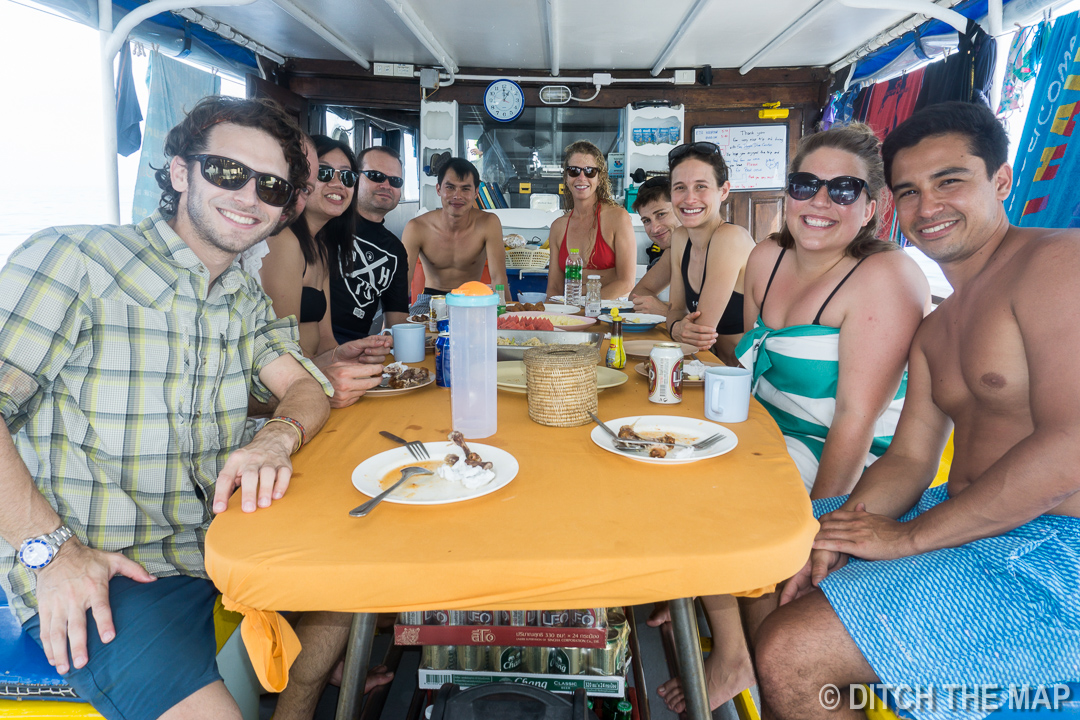 Diving Buddies on the Liveaboard in Similan Islands, Thailand