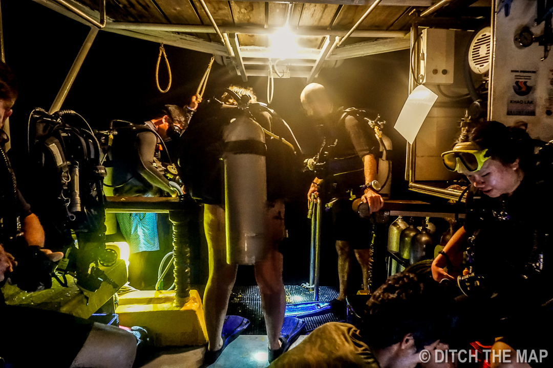 Getting Ready for our Night Dive