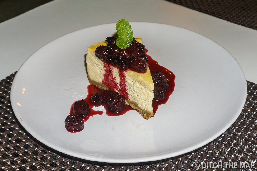 Trying to Enjoy a Below-Average Cheesecake in an Ao Nang Cafe, Krabi, Thailand