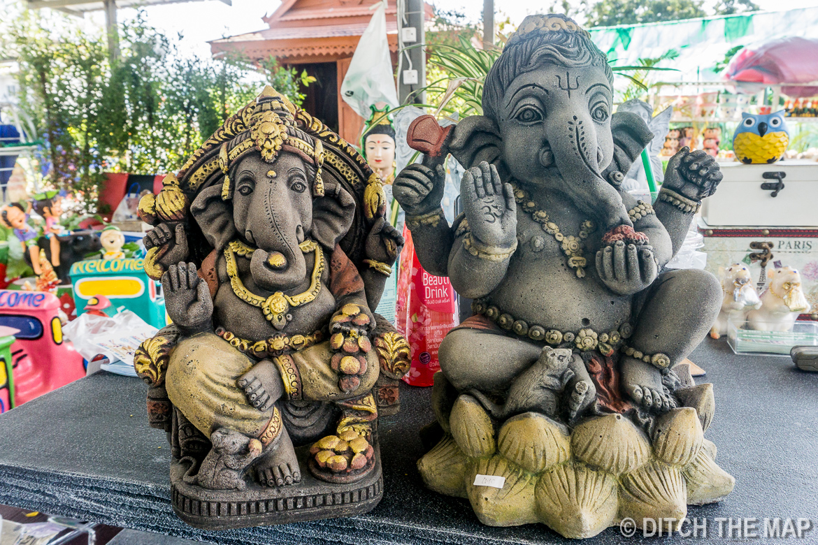 The Ganesh Statue (left) That Will Get Added to our Yoga Sanctuary Back Home
