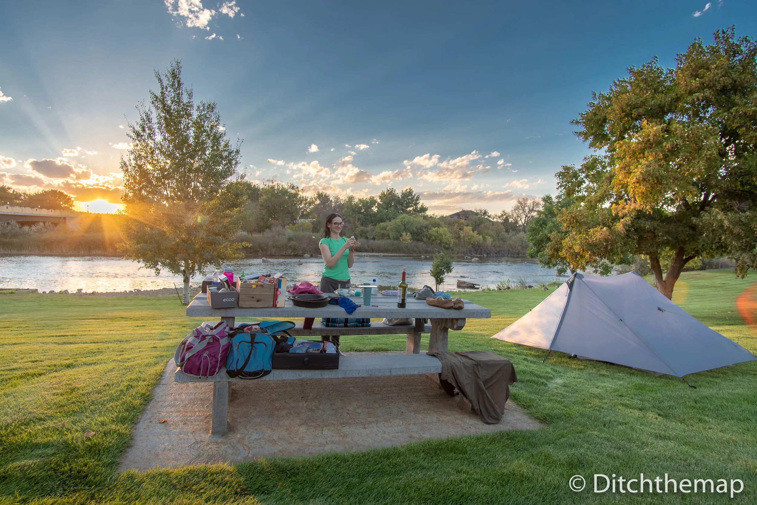 Free Campside During Cross Country Trip in Wyoming