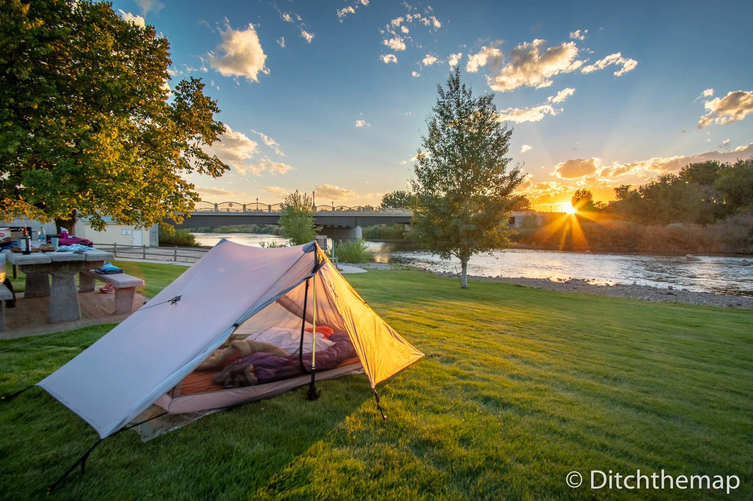 Free Campside During Cross Country Trip in Wyoming