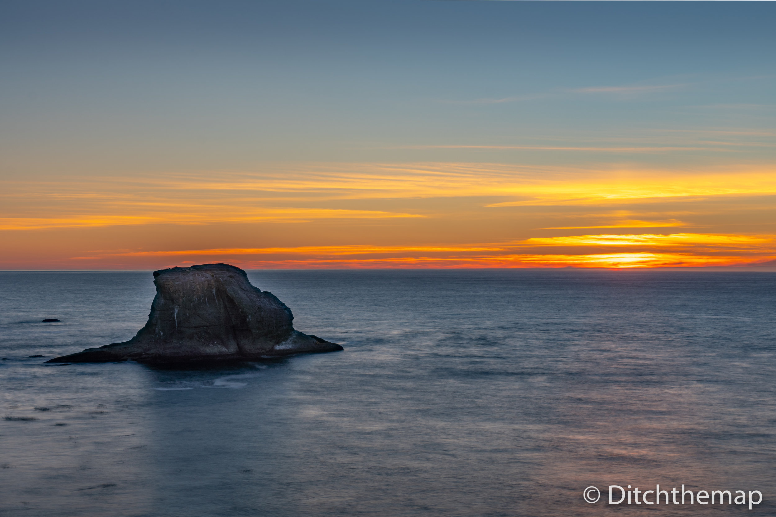 Sunset in the most northwestern part of the USA