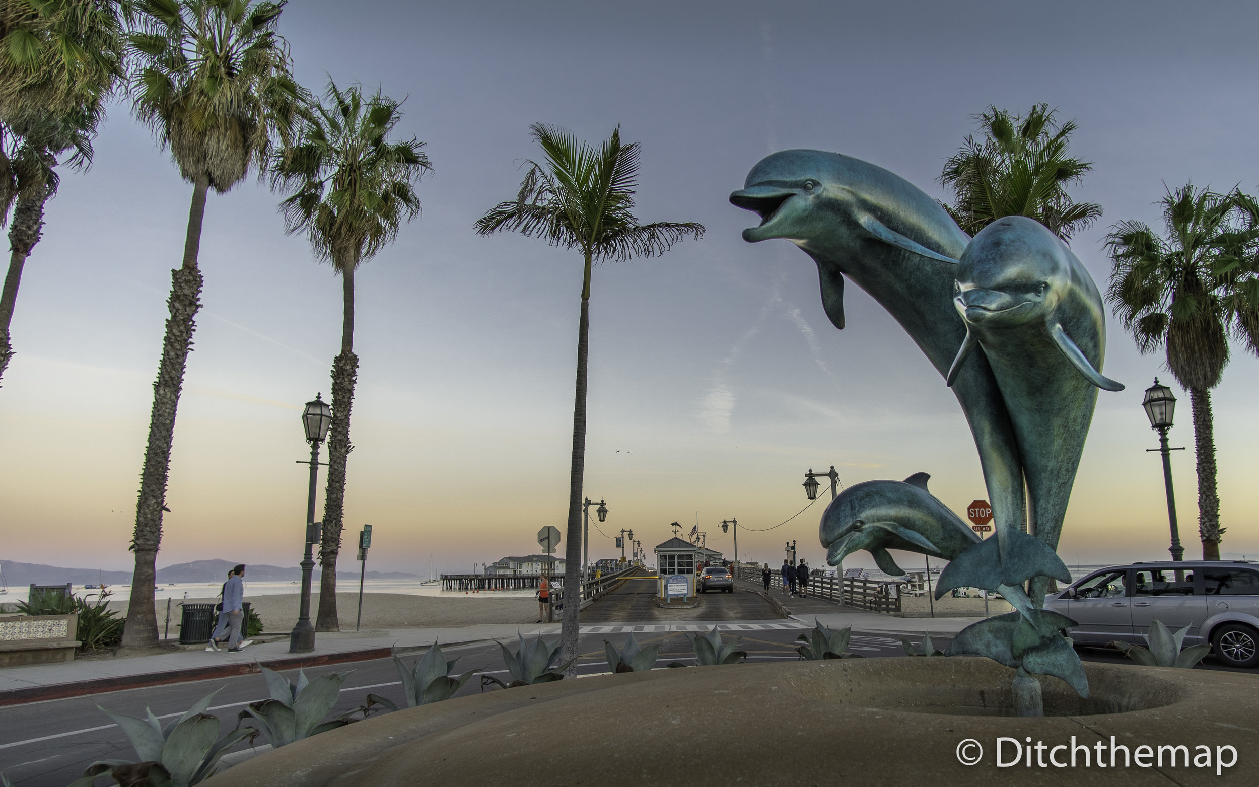 Dolphin Fountain at Stearns Wharf