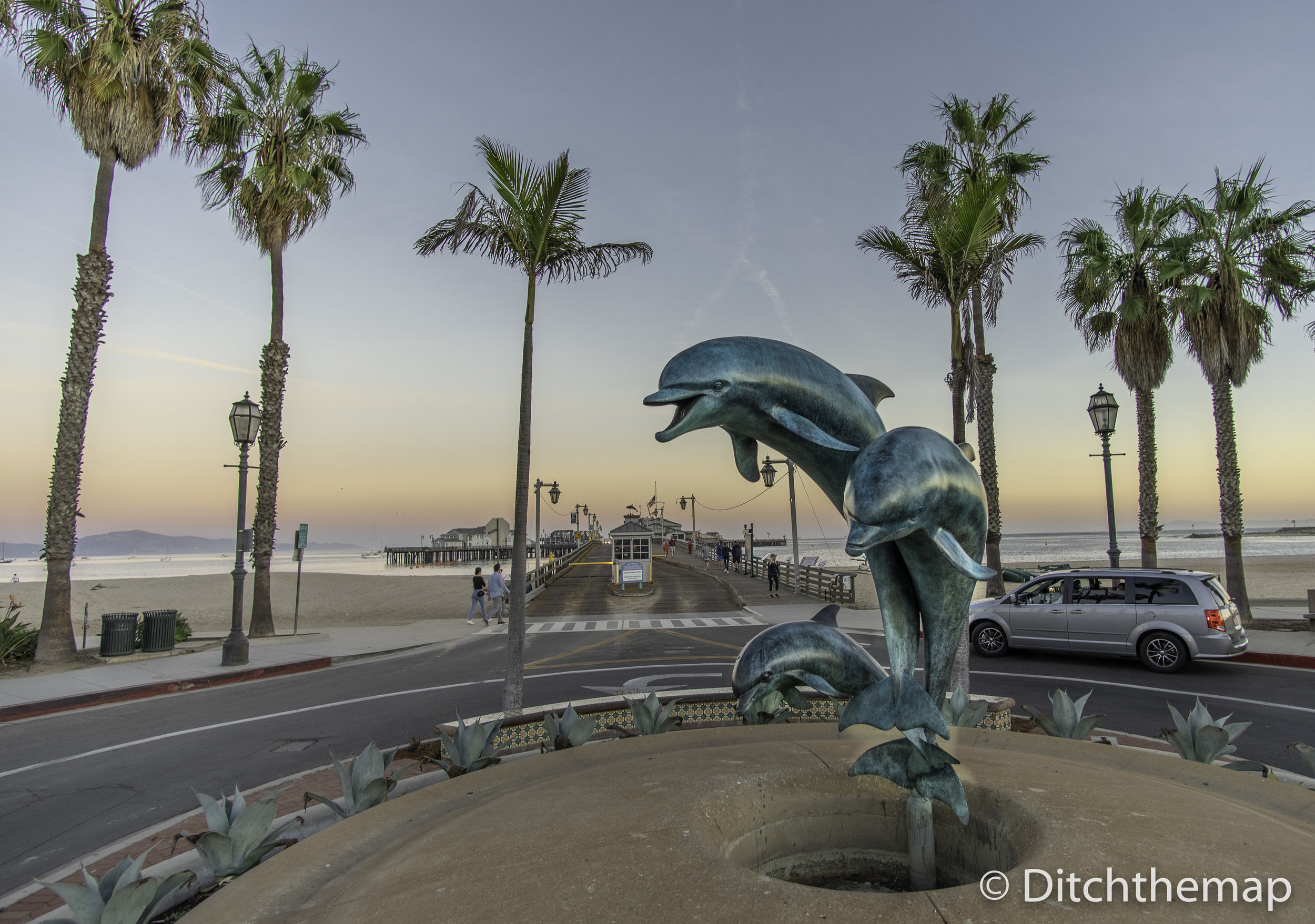 Dolphin Fountain at Stearns Wharf