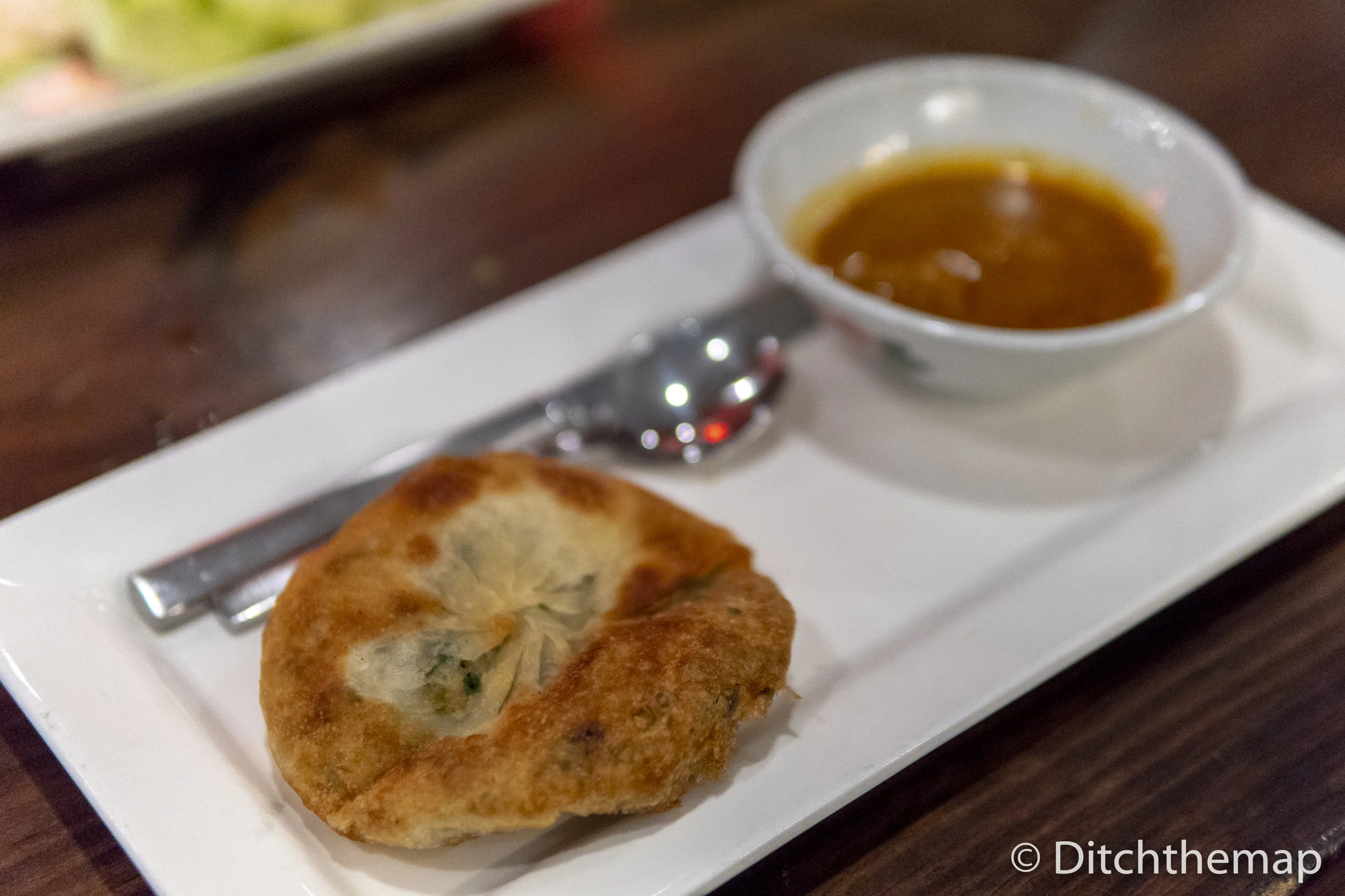 Scallian Pancake with Curry Dip
