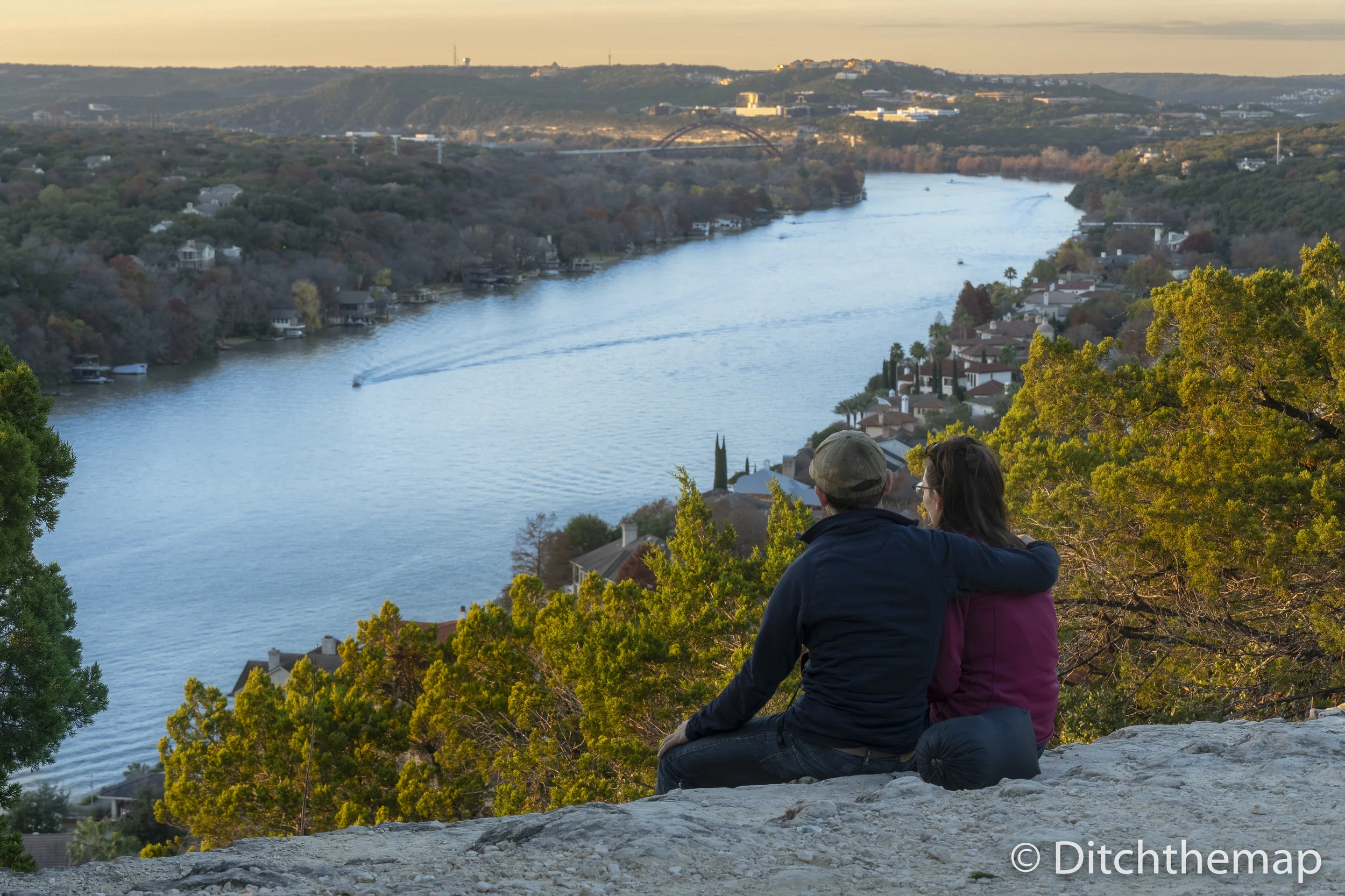 Catching Sunset Atop Mount Bonnell in Austin, Texas