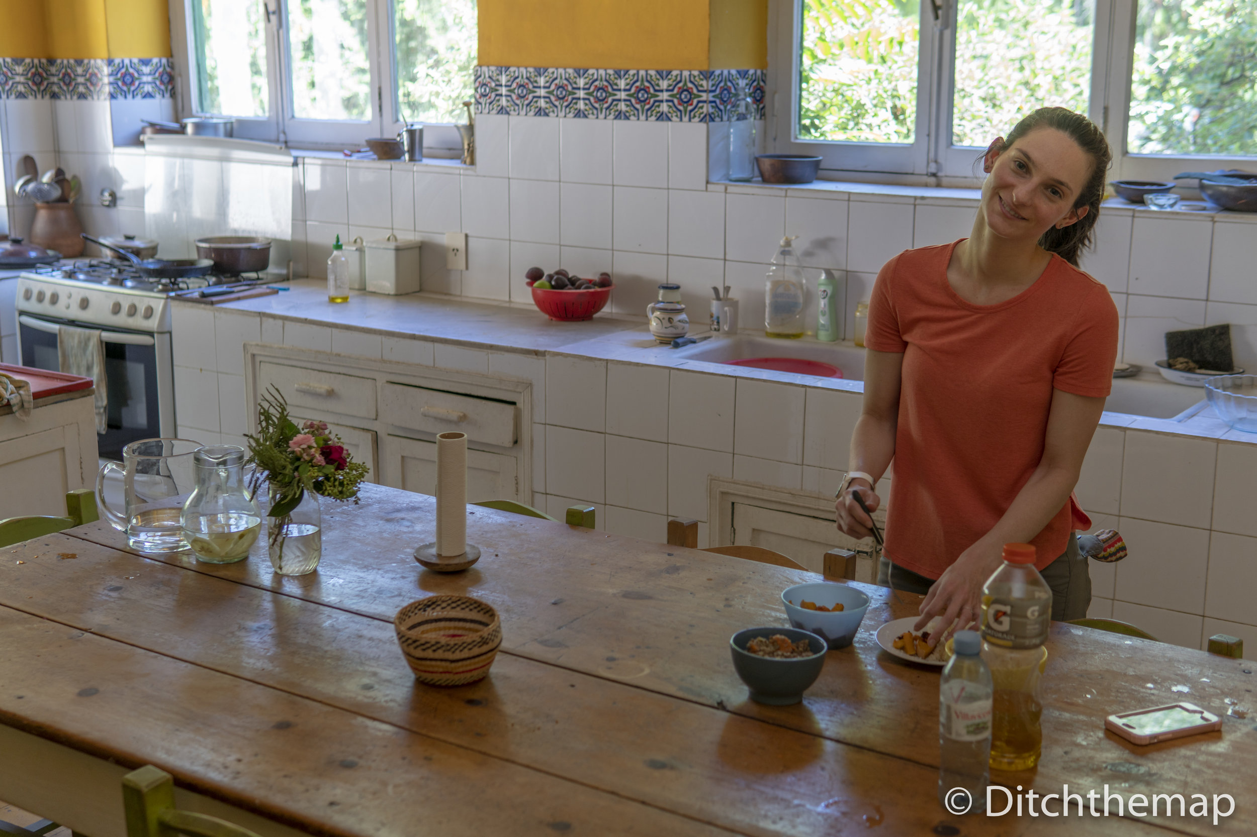 preparing food in the kitchen
