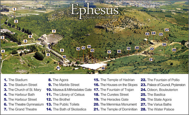 Map of Ephesus: Click to Enlarge Image