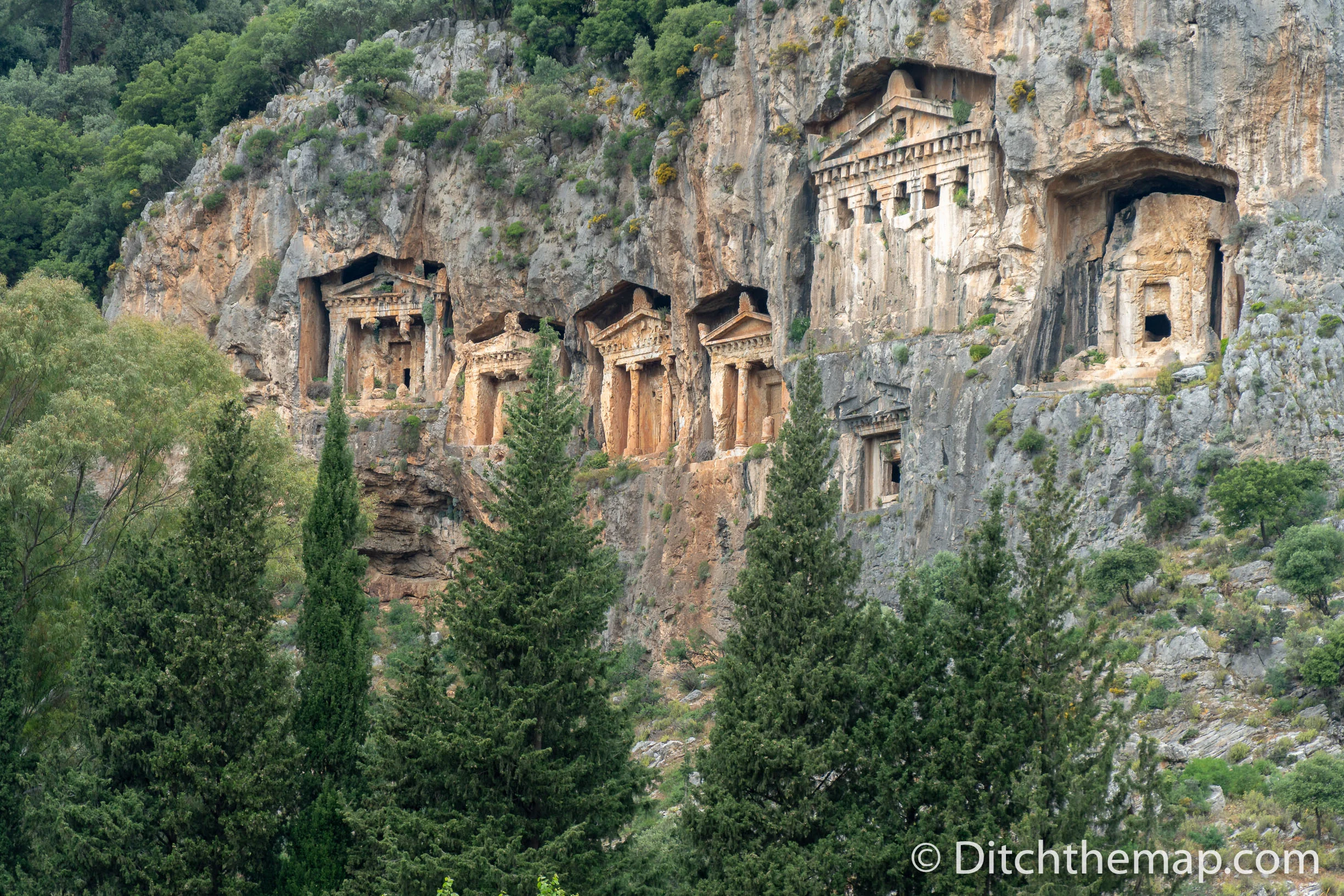 Caunos Tombs of the Kings in Dalyan, Turkey