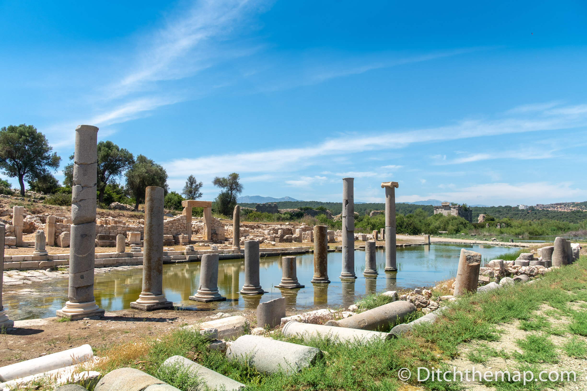 Sighting the ancient ruins of Patara on the southwestern coast of Turkey