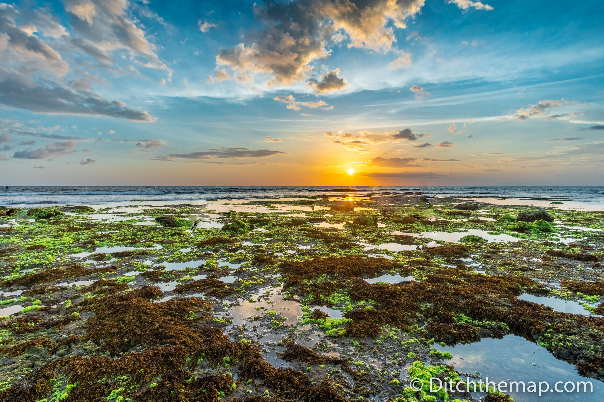 Sunset view on  Batu Bolong Beach, Bali