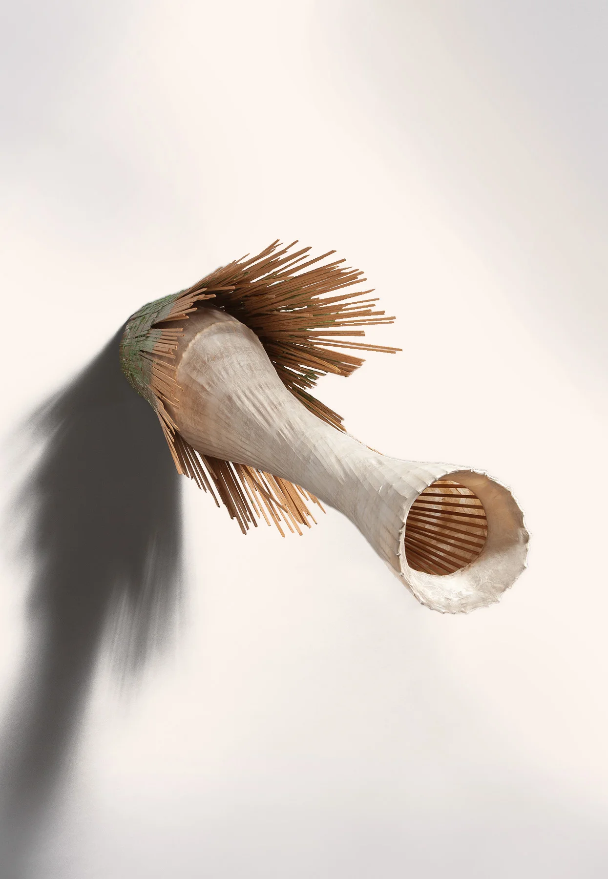 Fritz Dietel Velocity , 2015 Abaca paper, red oak, copper 54 x 26 x 21 inches