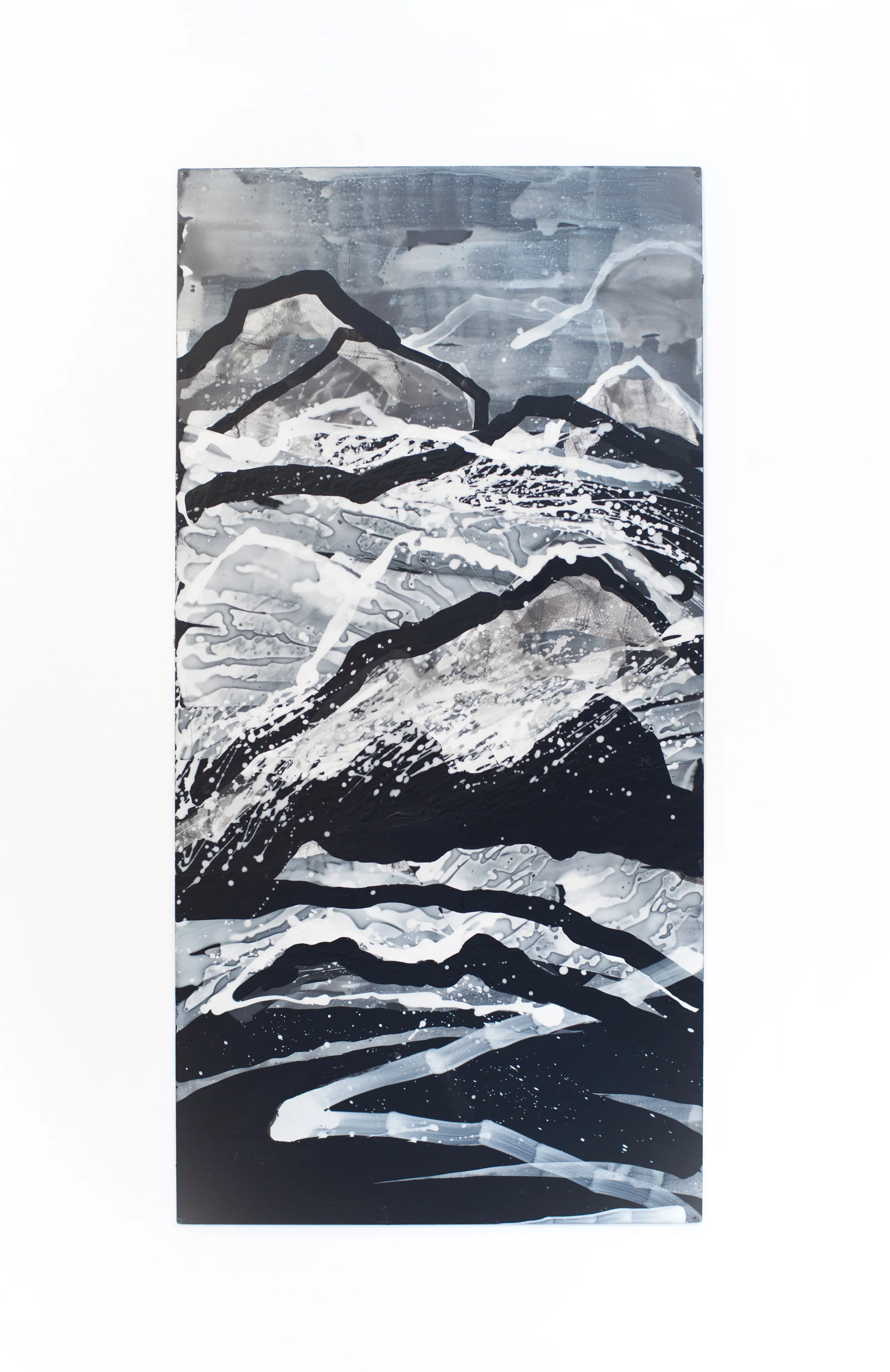 Nancy Manter Endless Landscape #4 , 2012 Collage, distemper on aluminum panel 60 x 40 inches
