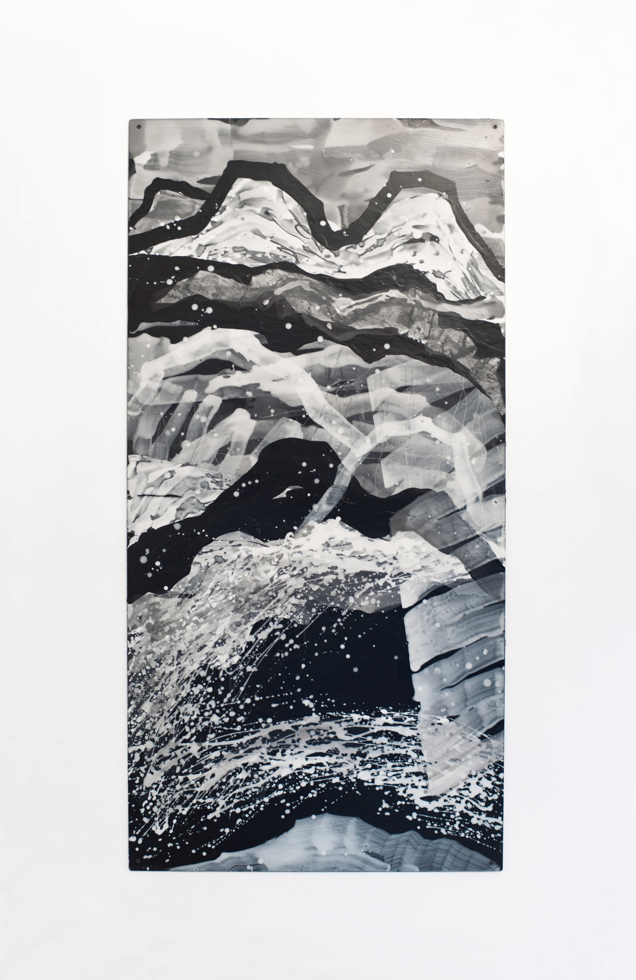 Nancy Manter Endless Landscape #1 , 2012 Collage, distemper on aluminum panel 60 x 40 inches
