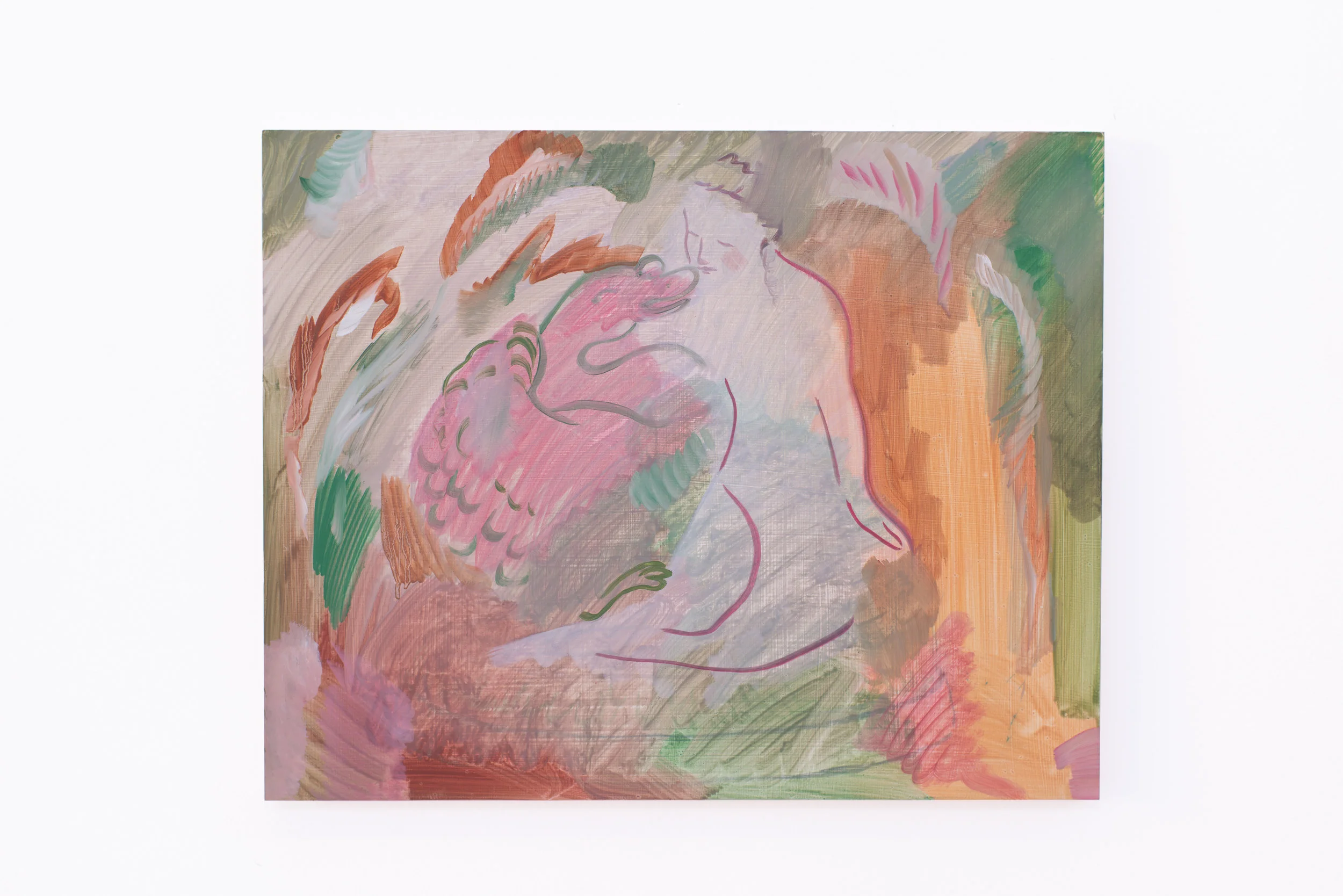 Caitlin Macbride The Swan, 2015 Oil on Wood 16 x 20 inches