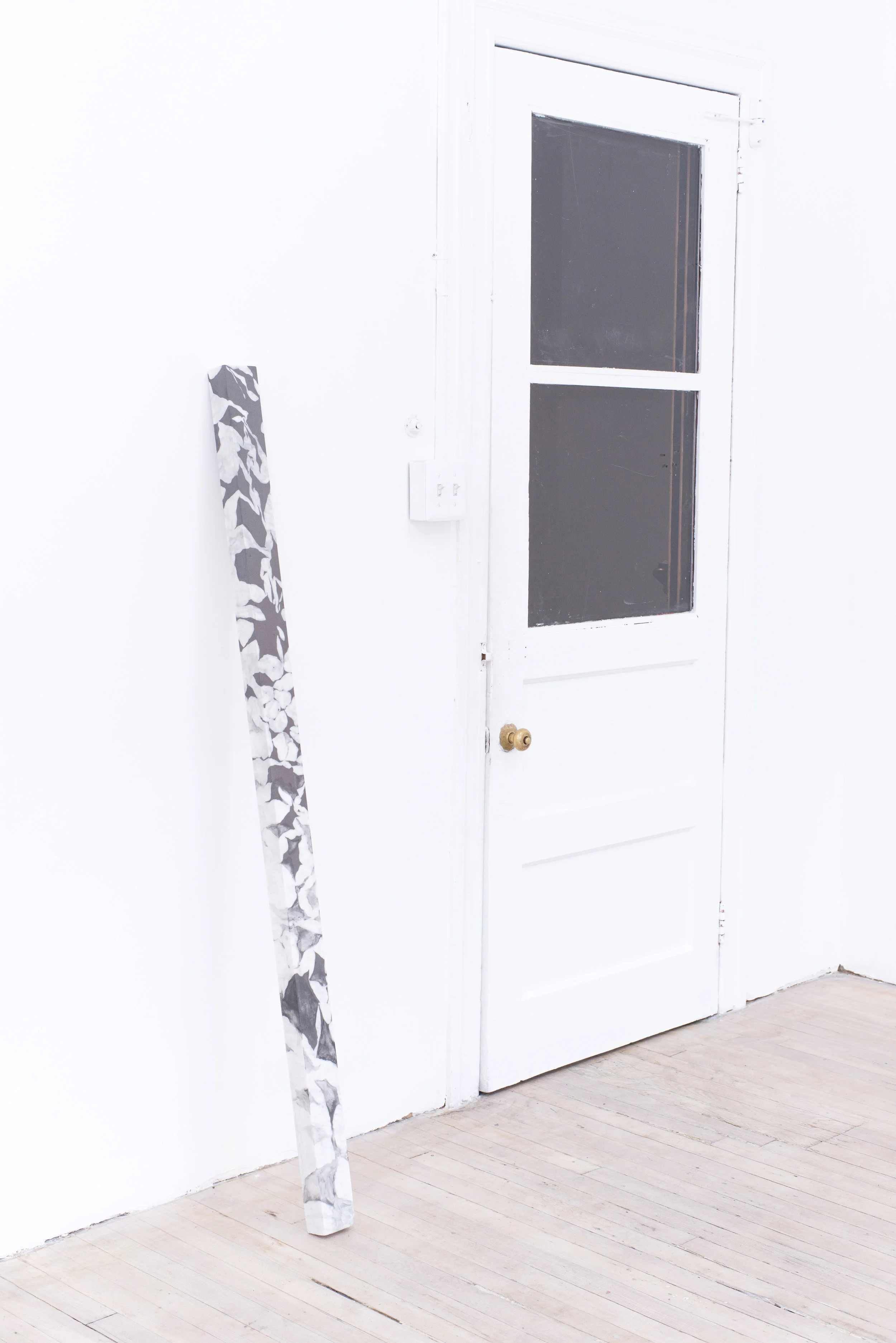 Lauren Seiden Strata Drawing (No. 3), 2016 Graphite on marble 63 x 3 x 2 inches