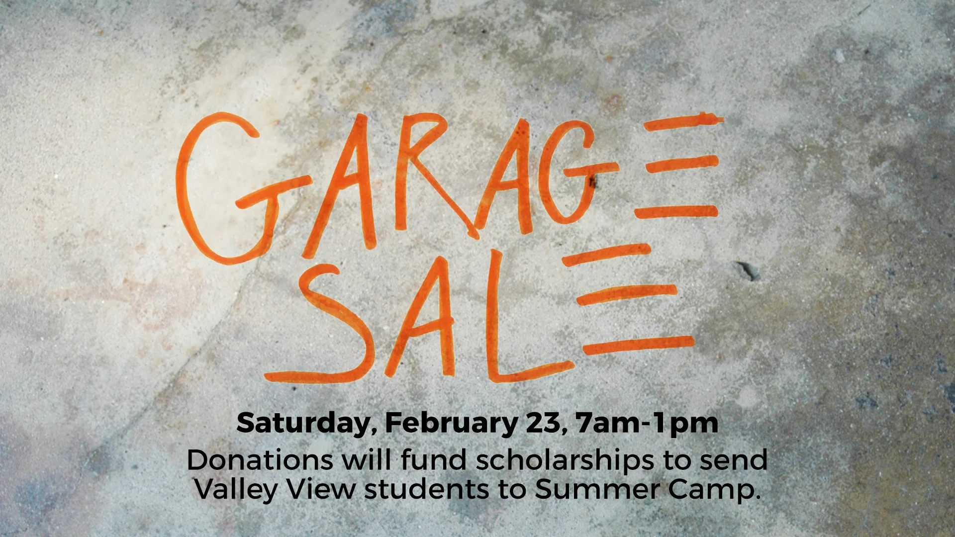 Garage Sale Student Fundraiser Valley View Christian Church