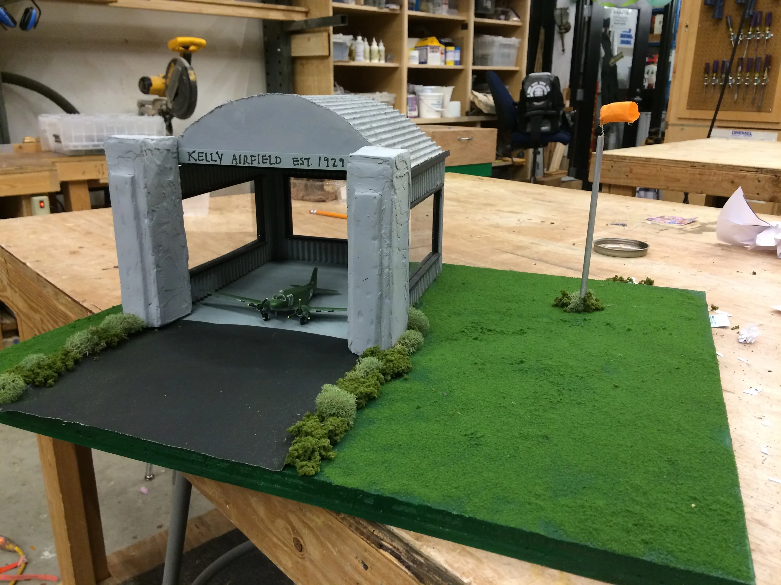 Airplane Hangar Miniature
