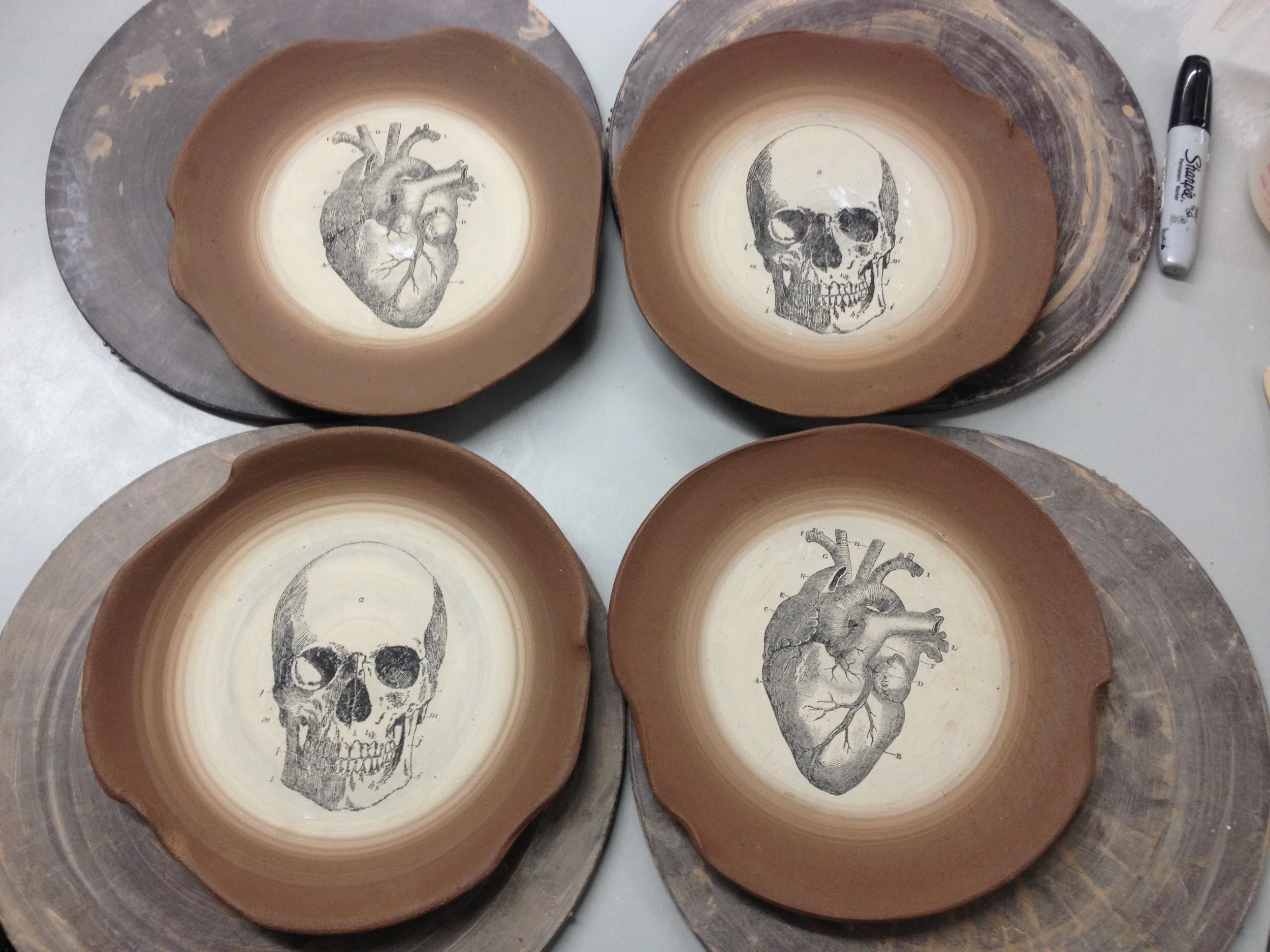 Skull and Heart Plates