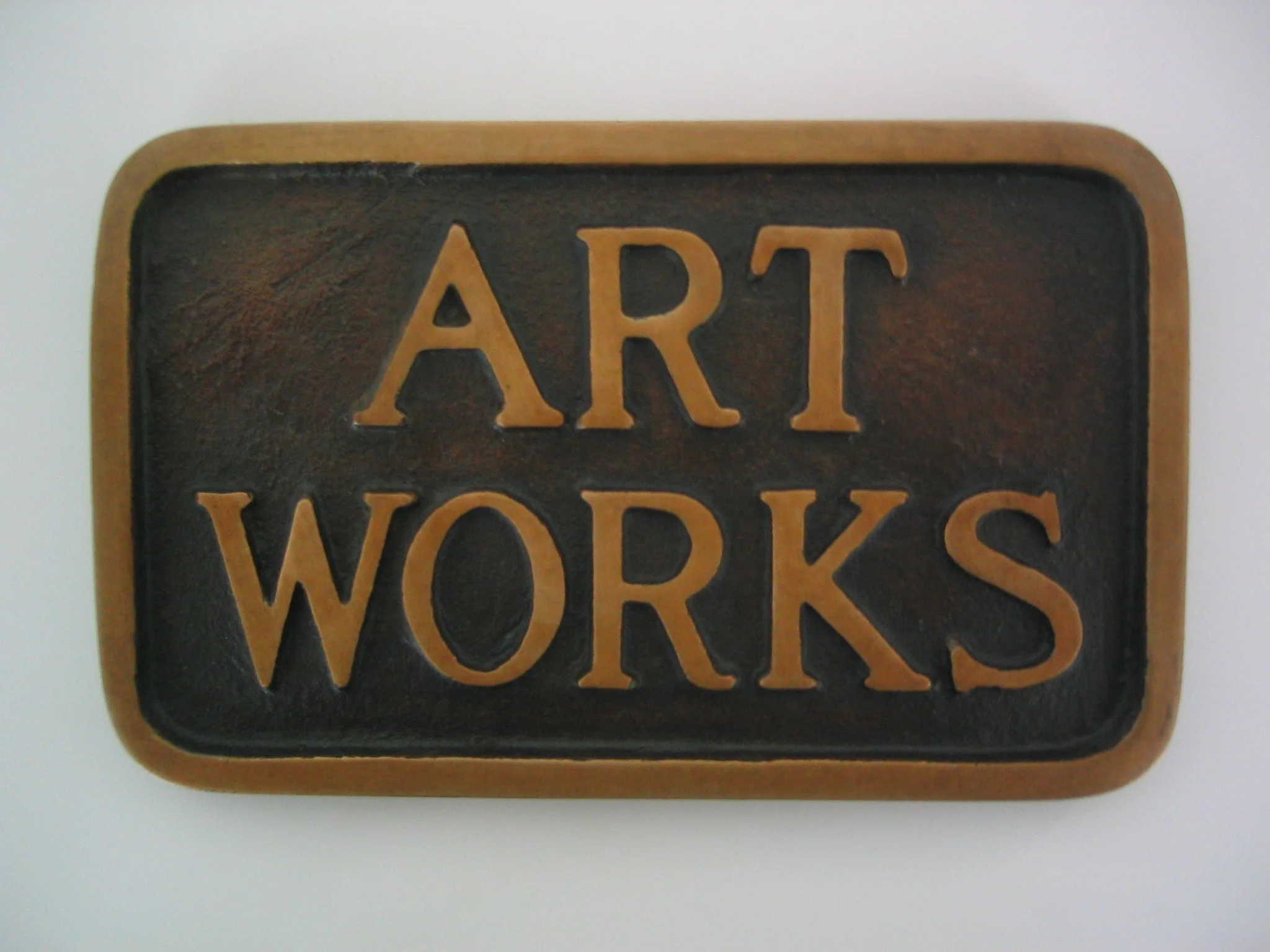 Stephen Kaltenbach, ART WORKS , 1968–2013, bronze, 4 7/8 x 8 x 1/2 inches, edition of 100