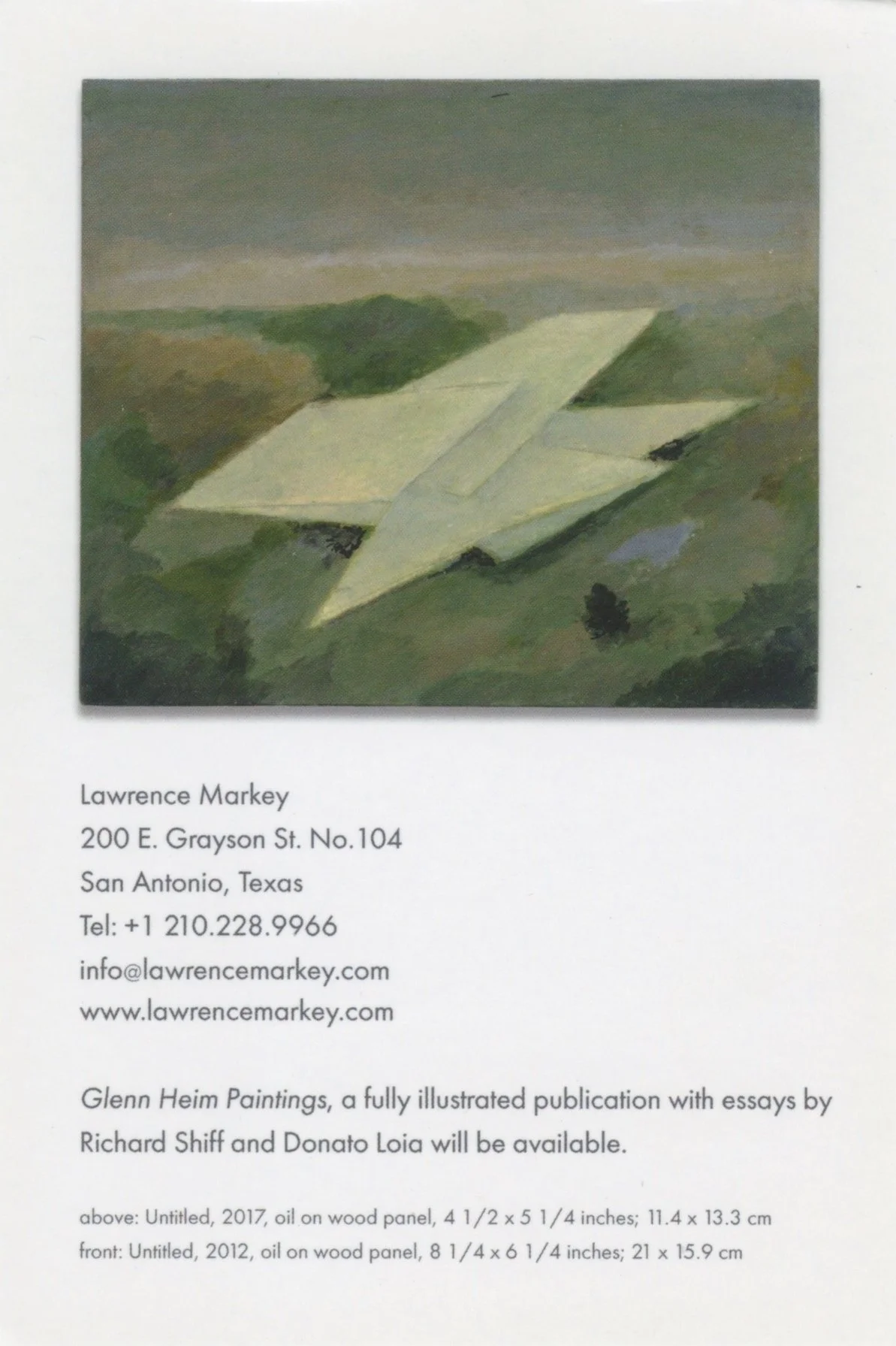 Heim '20 card, verso