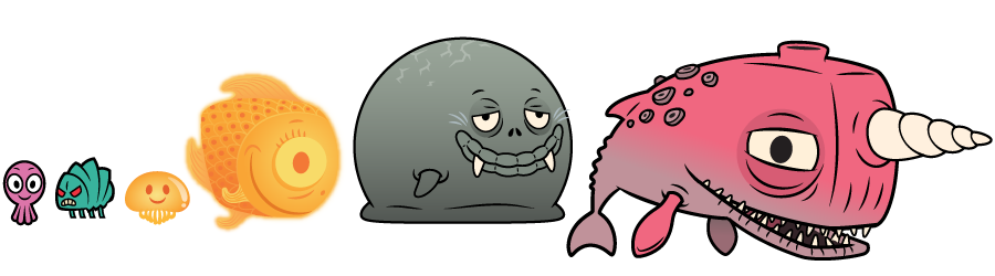 Squishy / Bug / Jellyfish / Sunfish / Walrus / Narwhal