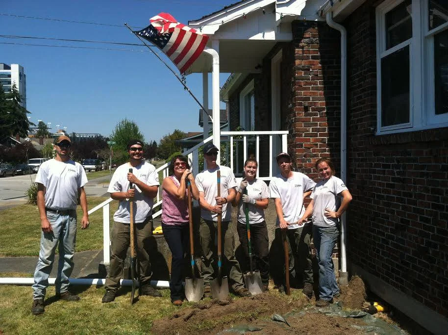 Maia Bellon and our WCC Crew Digging rain Gardens in Everett