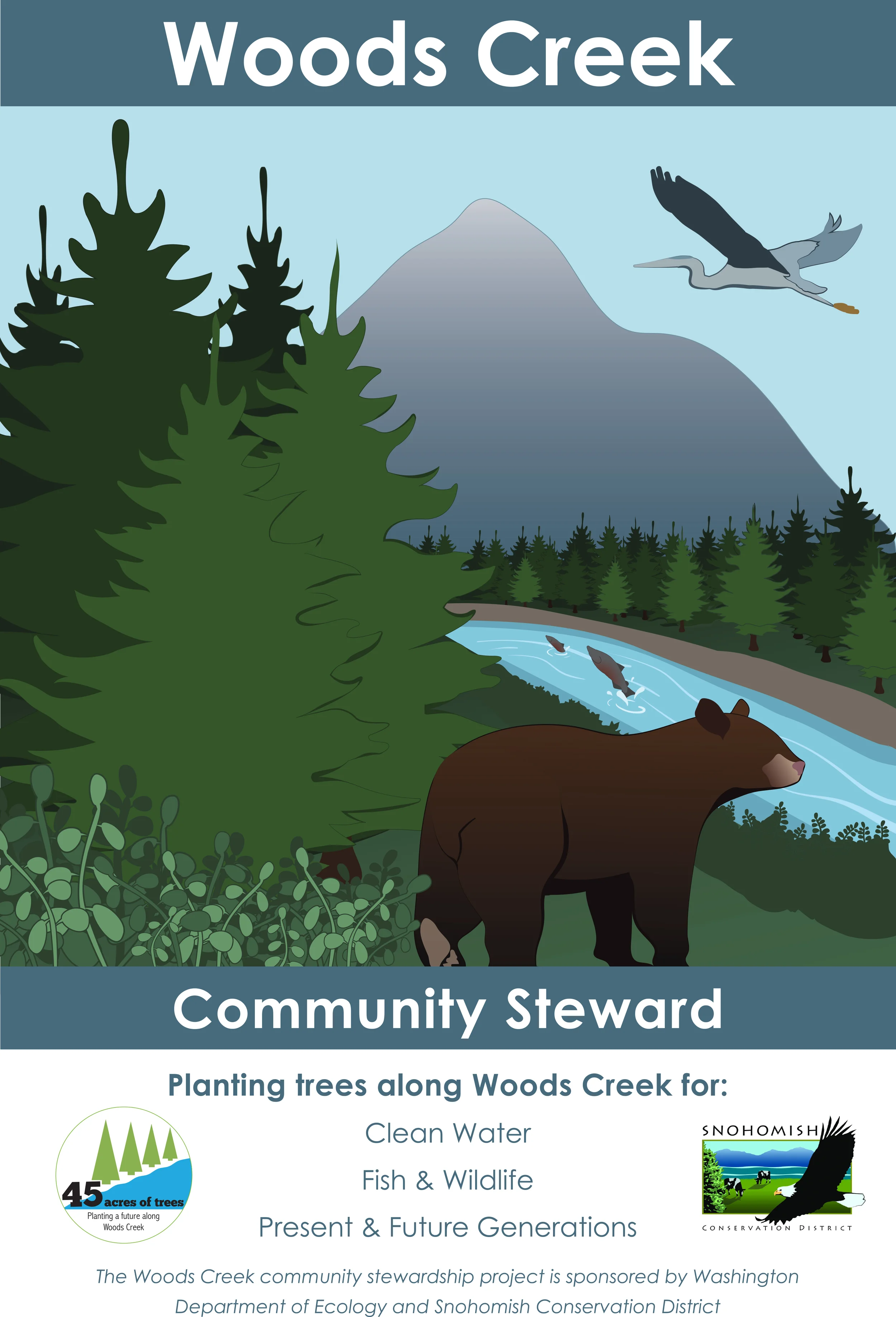 Earn your Woods Creek Steward Sign!