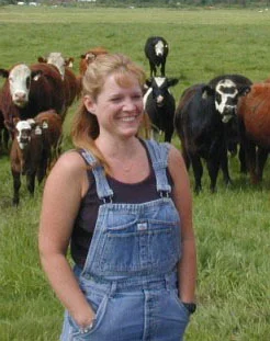 Picture of Bobbi and her herd of cows