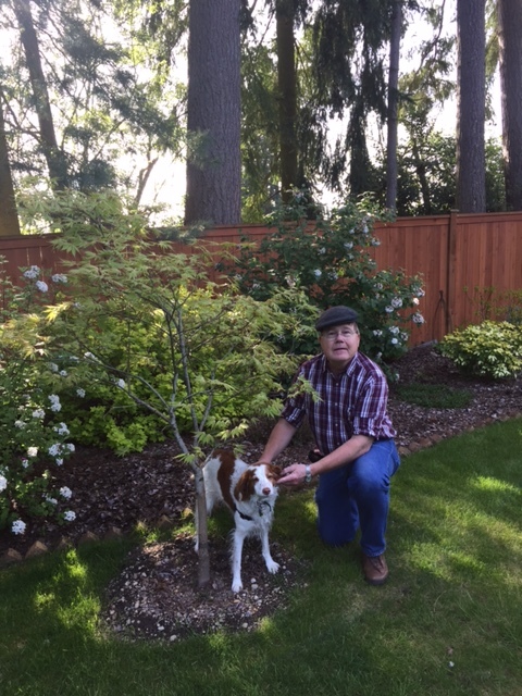 Lynnwood resident with his newly planted tree.