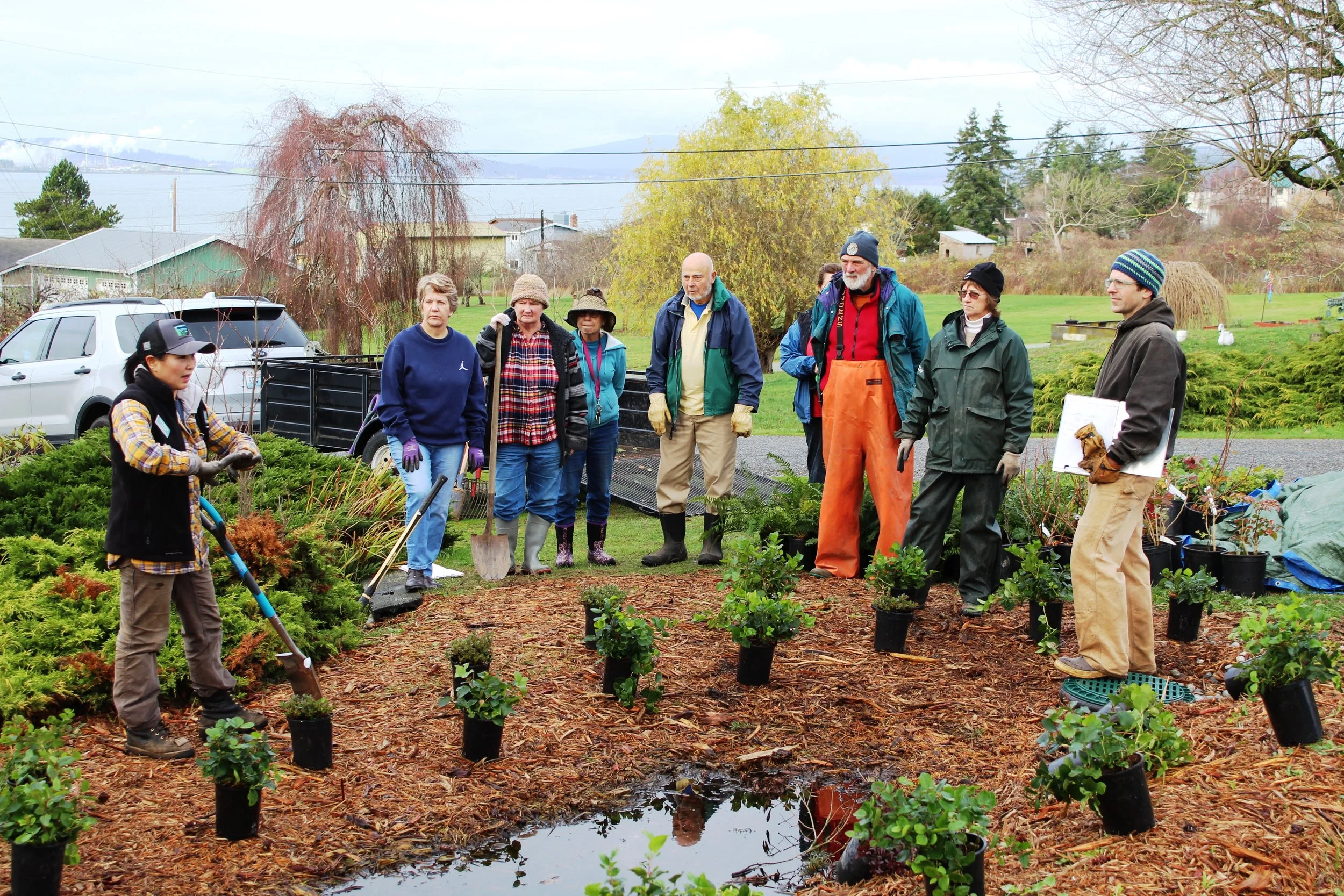 Bay View Rain Garden Planted by Volunteers