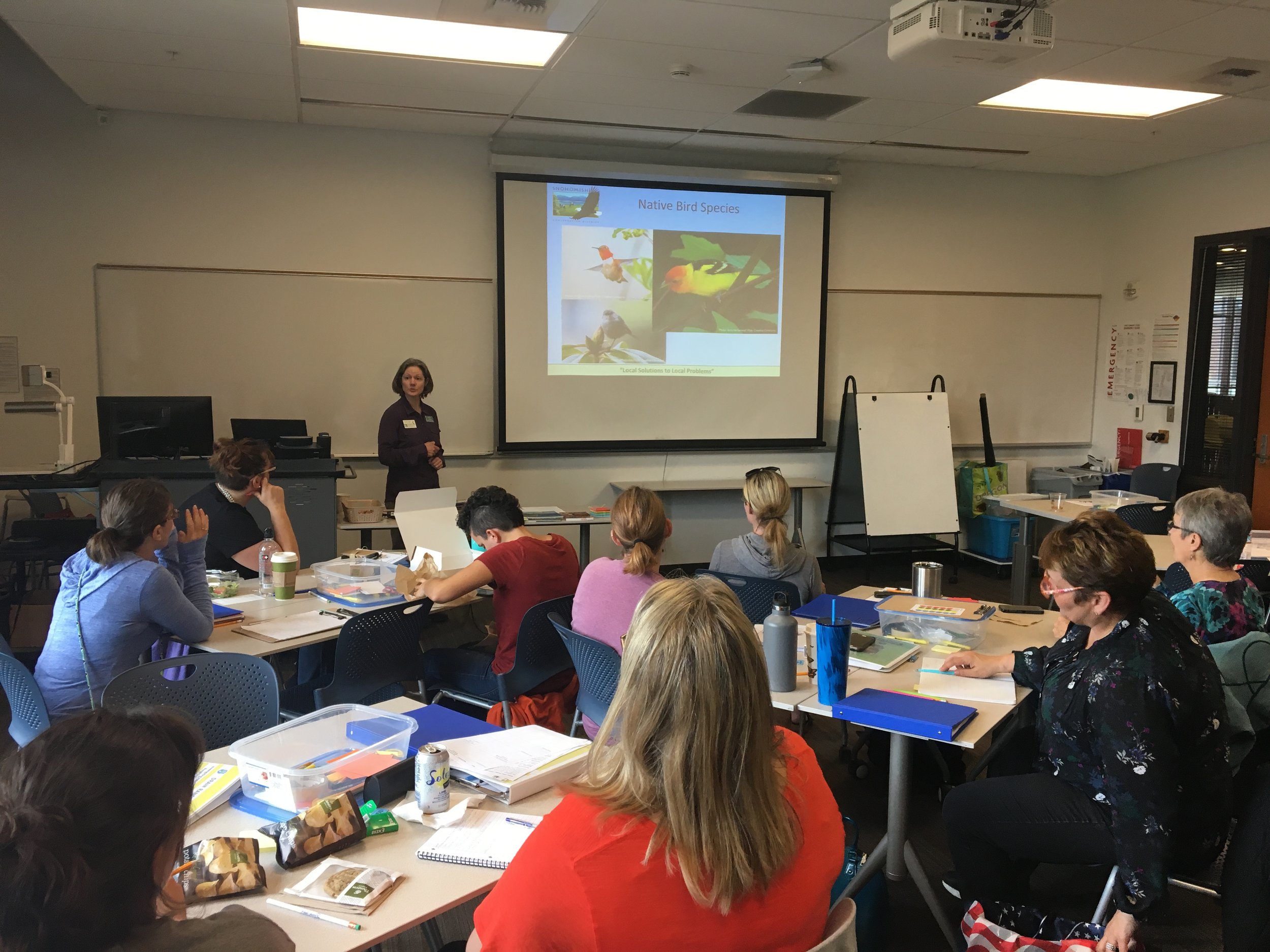 Kathryn teaching about backyard habitat