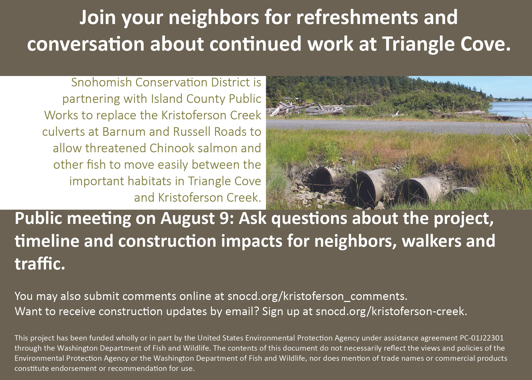 Join us from 6:00 p.m. to 7:30 p.m. on August 9th at the Camano Island Library.