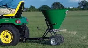 Lime spreader in use