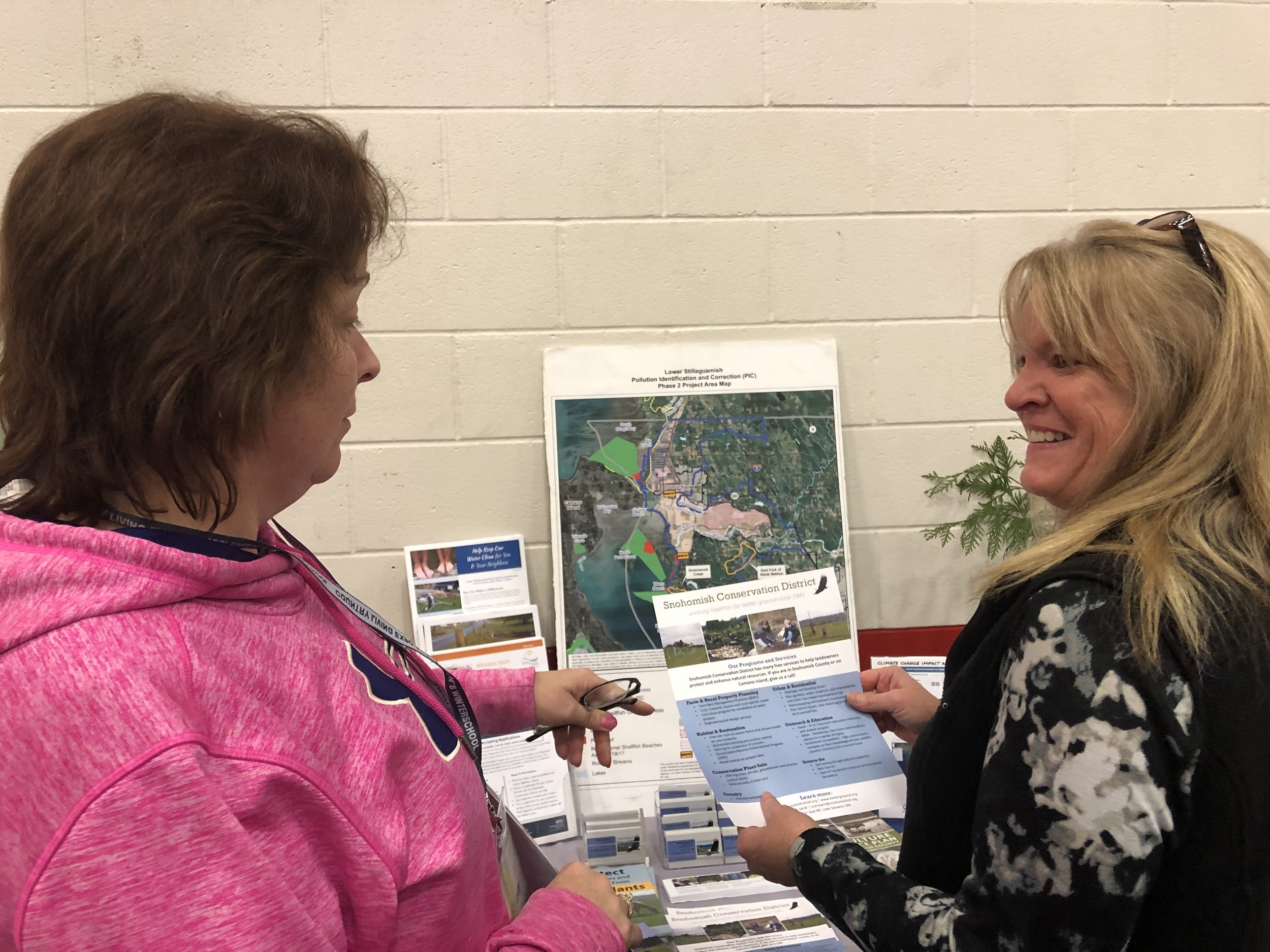 Resource Planner, Bobbi, talks to a landowner