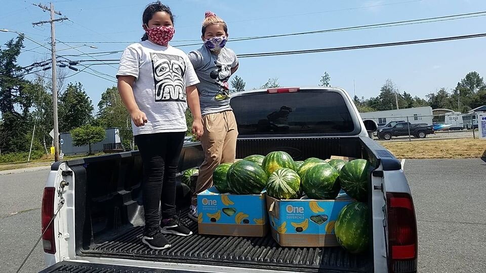 Watermelons being delivered to the Tulalip Tribes