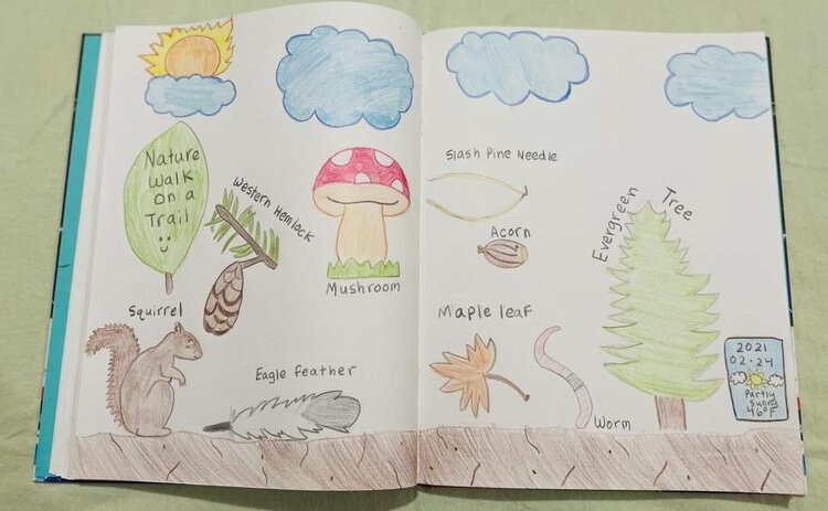 Nature Walk on a Trail by Aarohi Jaygude - 1st Place - Grades 3-5